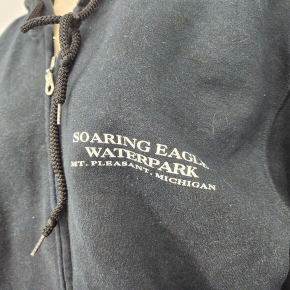 Soring Eagle Hoodie Sweatshirt Full Zip & Drawstring Shark - Picture 4 of 14